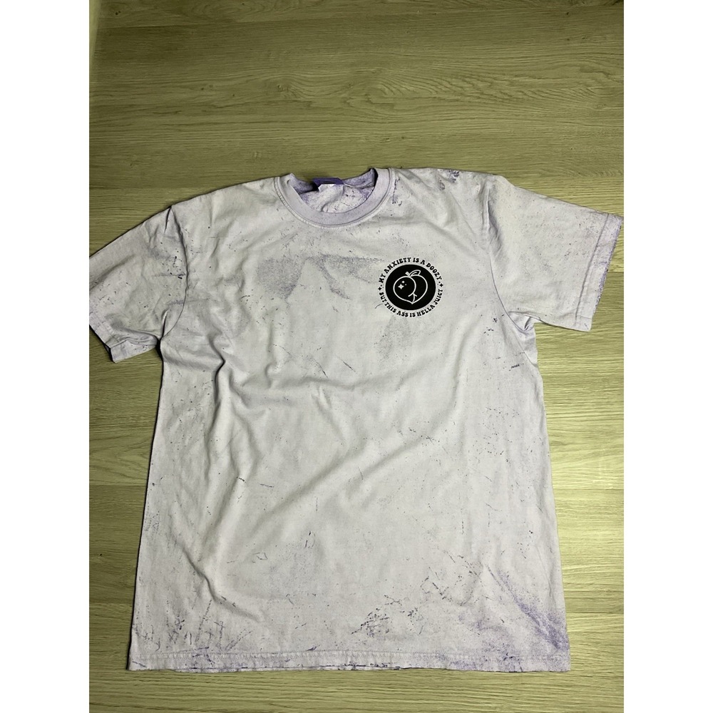 Unisex Comfort Color Tee,‎ Color Blast Graphic Tee, My Anxiety Is A Doozy Large